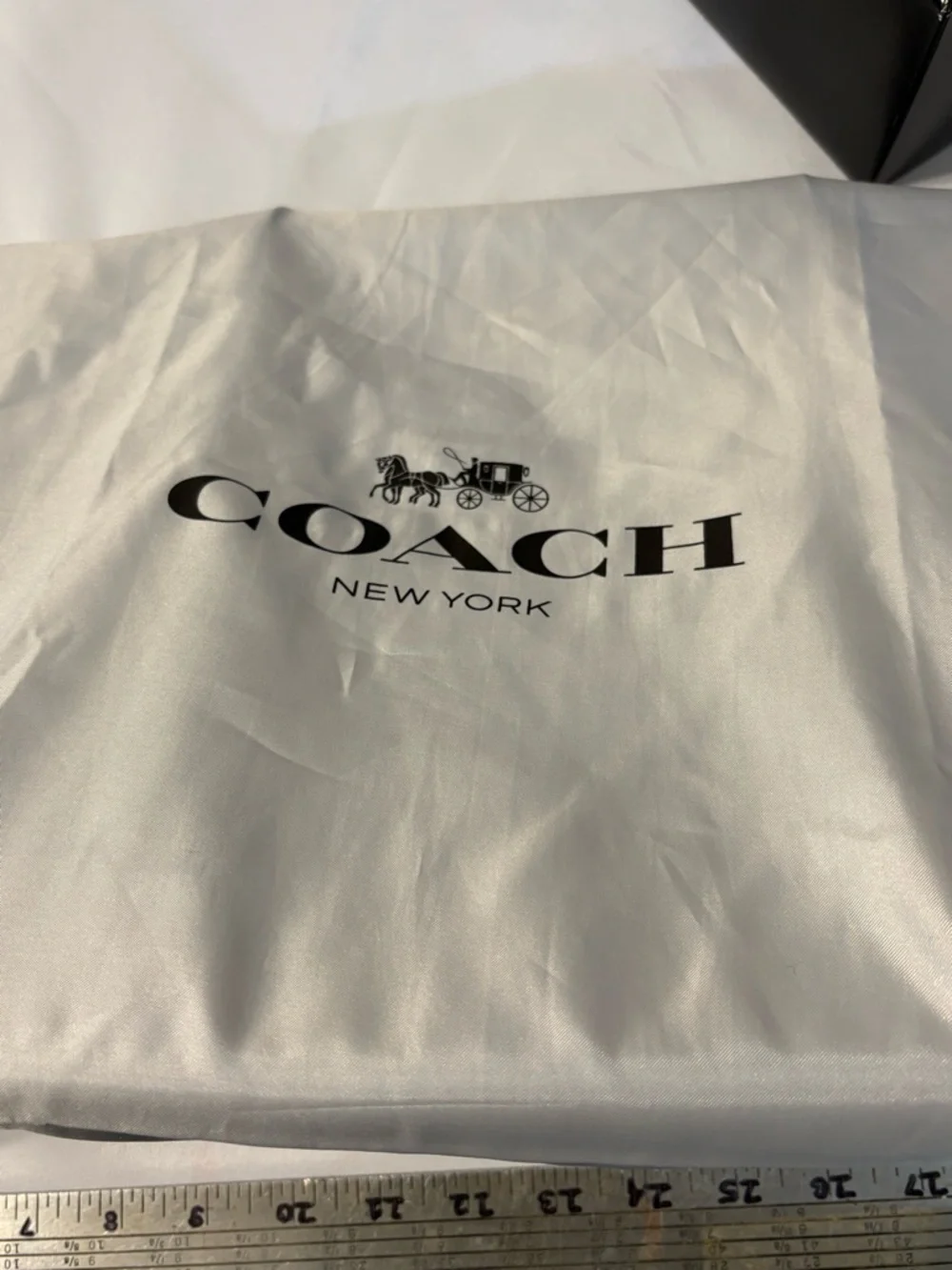 Coach Pebble Leather Tote Bag in Dark Brown women’s 11 X 14 - Picture 5 of 14